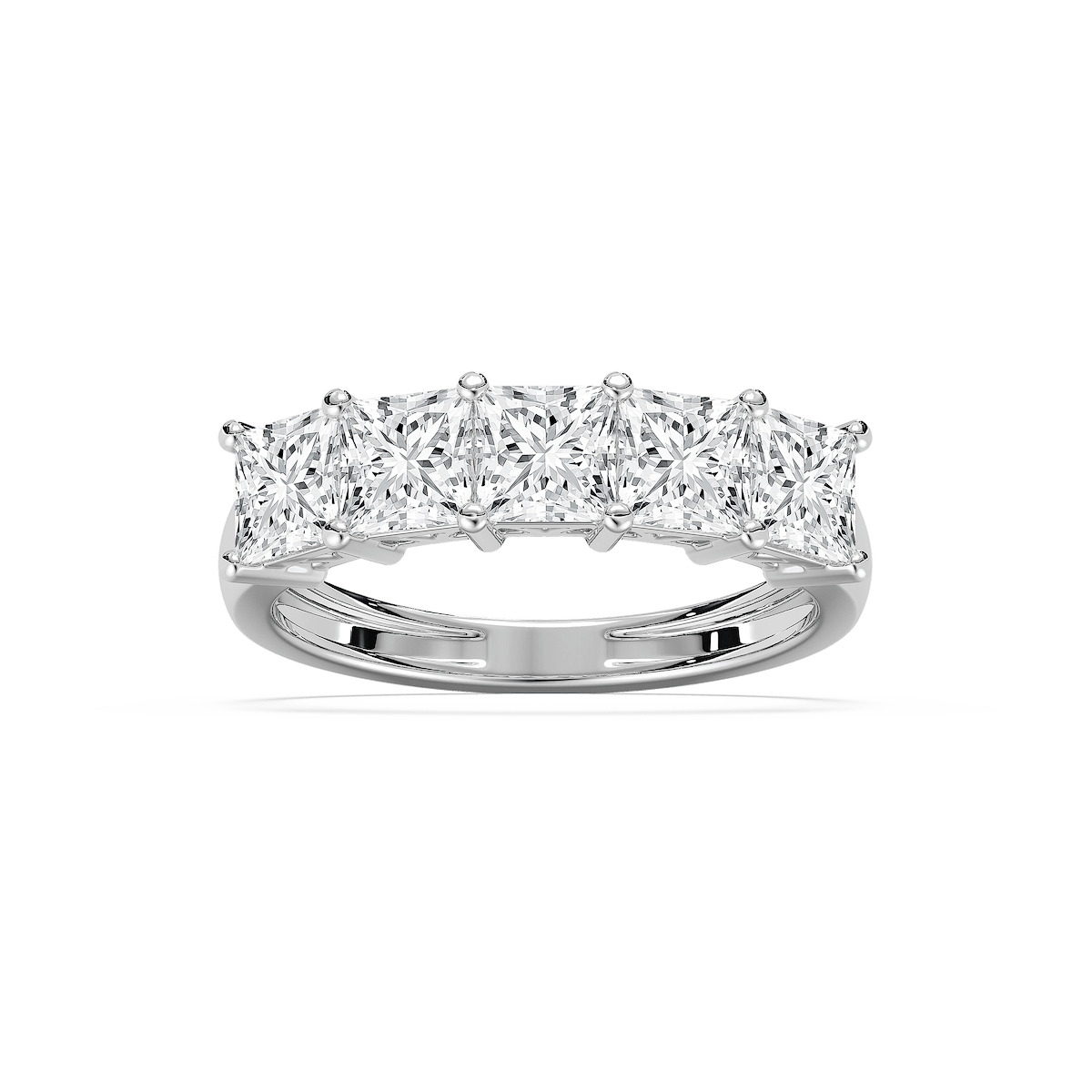 Londyn 2 ½ ctw Princess Lab Grown Diamond Five Stone Shared Prong Anniversary Band