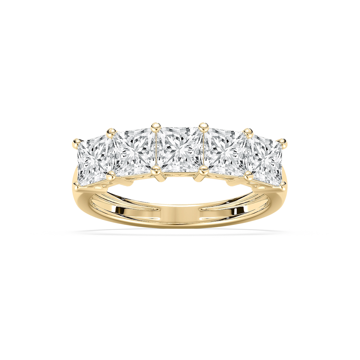 Londyn 2 ½ ctw Princess Lab Grown Diamond Five Stone Shared Prong Anniversary Band
