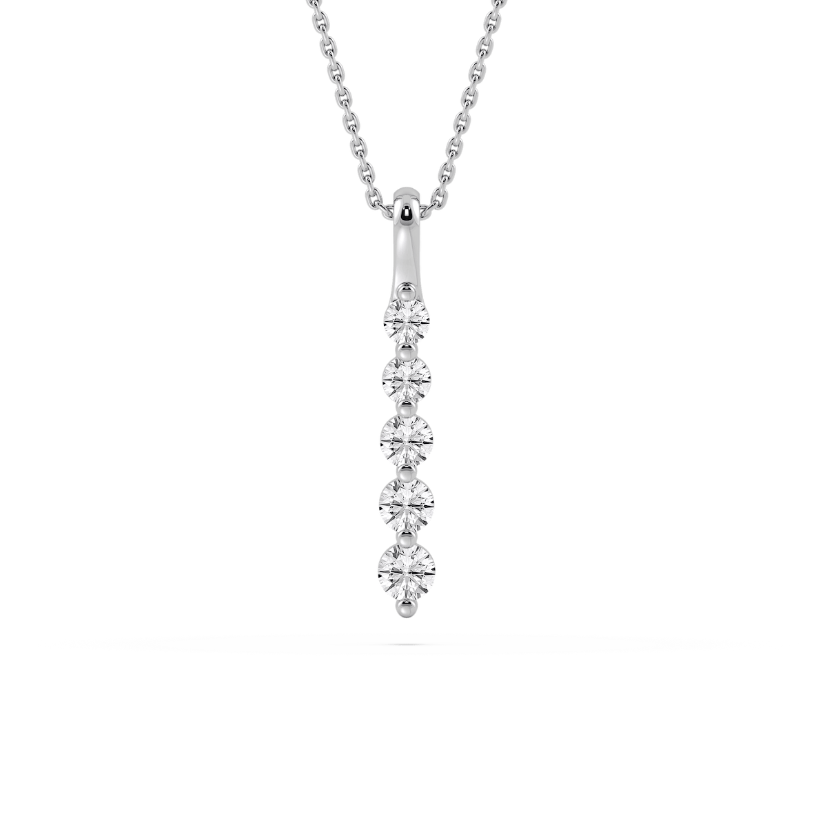 Five Stone Vertical Necklace
