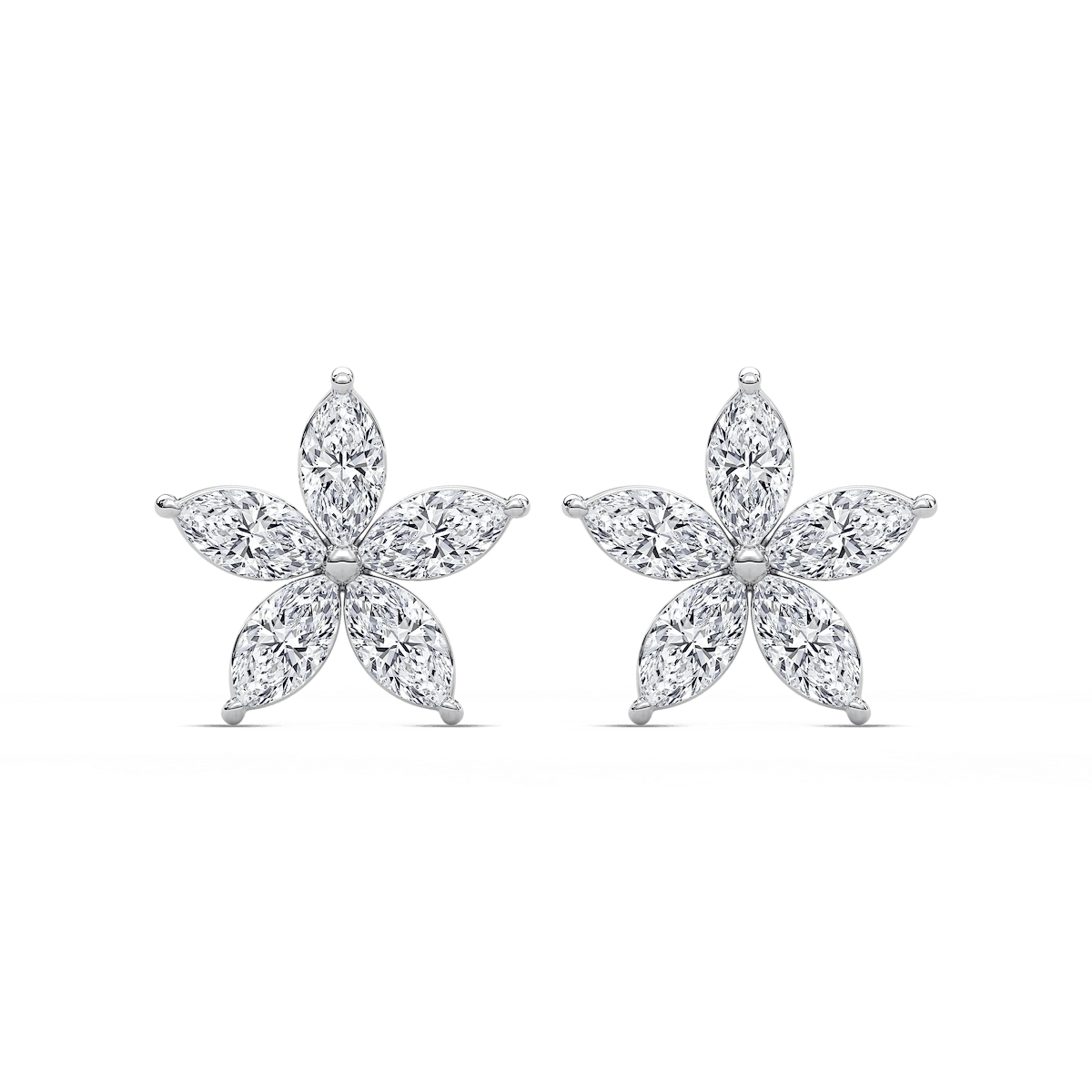 2 ½ ctw Marquise Lab Grown Diamond Floral-Shaped Earrings