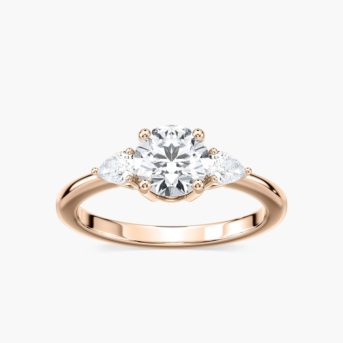 Daphne Lab Grown Diamond Basket Three Stone Engagement Ring