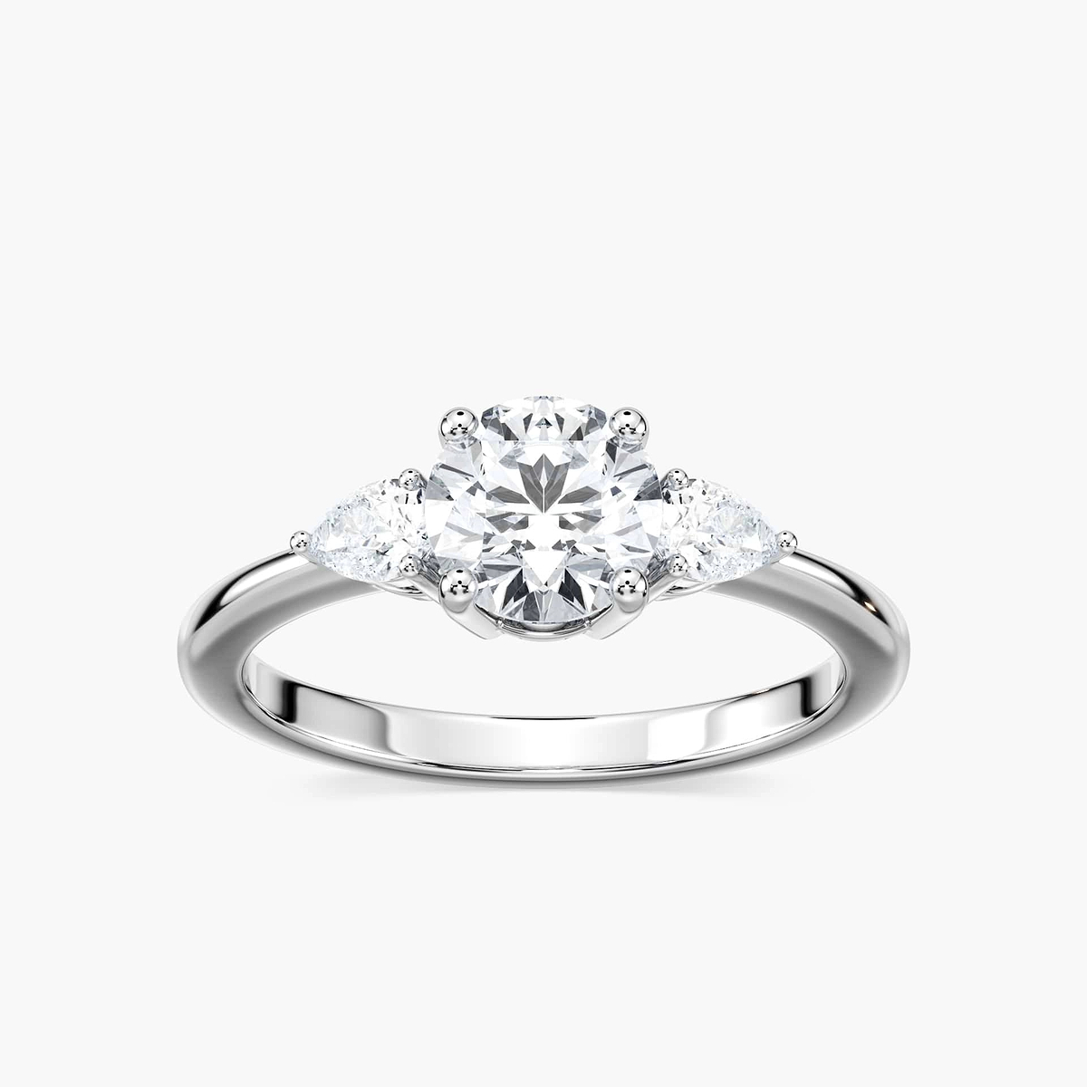 Daphne Lab Grown Diamond Basket Three Stone Engagement Ring