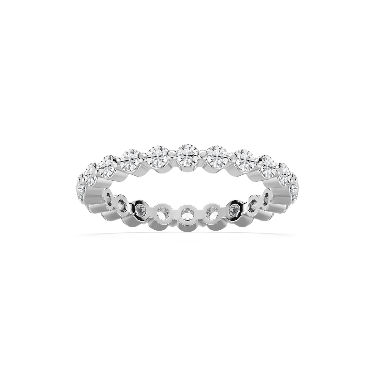 Aspyn 7/8 ctw Round Lab Grown Diamond Shared Prong Eternity Band