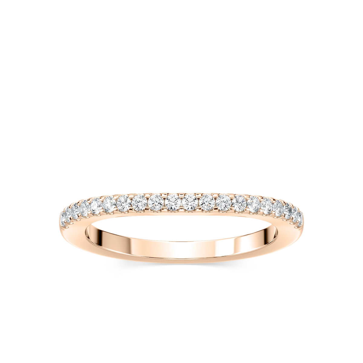 Frost Round Lab Grown Diamond Pave Curved Band