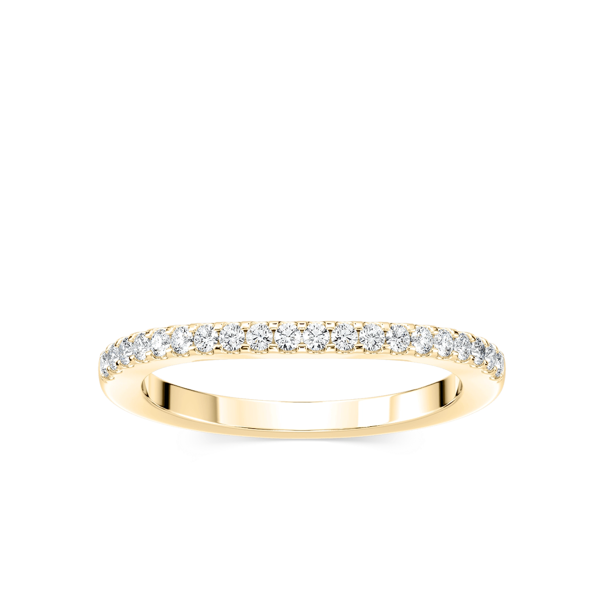 Frost Round Lab Grown Diamond Pave Curved Band