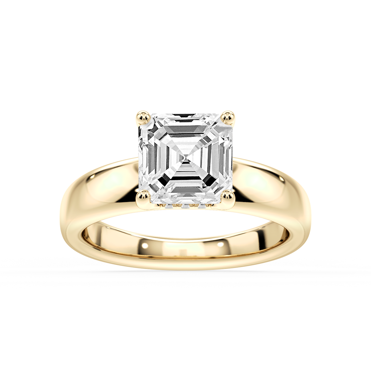 Gloria Asscher Lab Grown Diamond Hidden Halo Engagement Ring