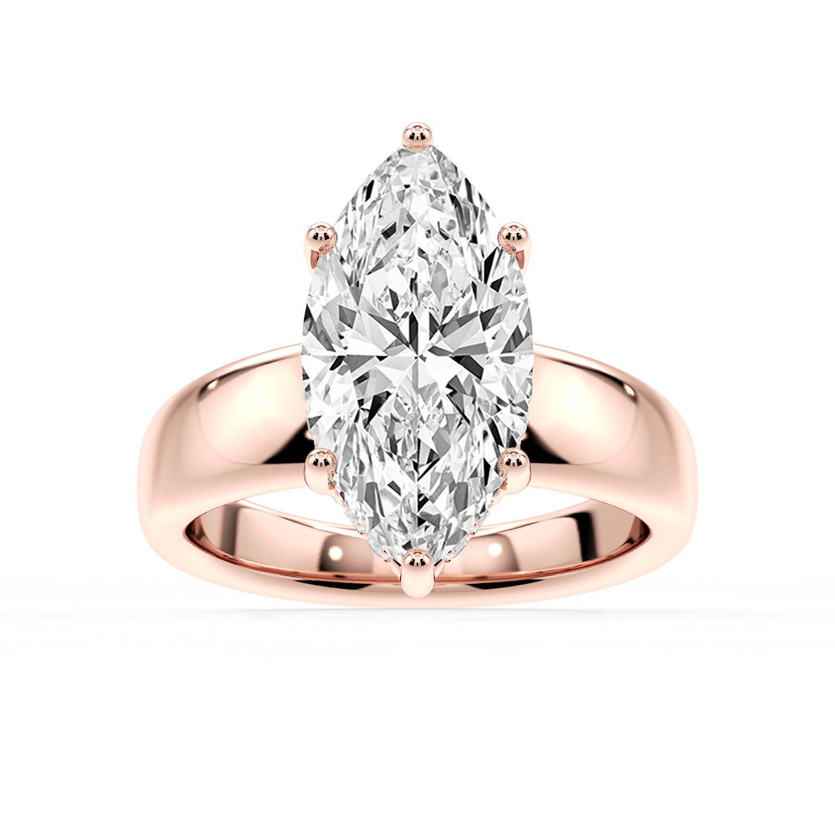 Gloria Marquise Lab Grown Diamond Hidden Halo Engagement Ring