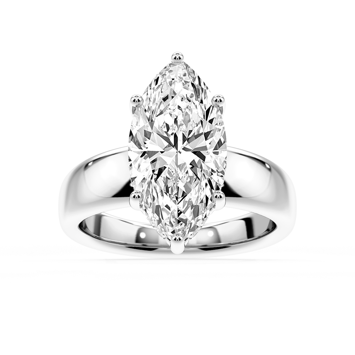 Gloria Marquise Lab Grown Diamond Hidden Halo Engagement Ring