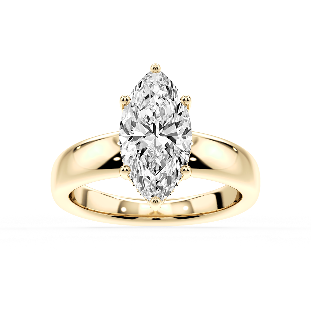 Gloria Marquise Lab Grown Diamond Hidden Halo Engagement Ring