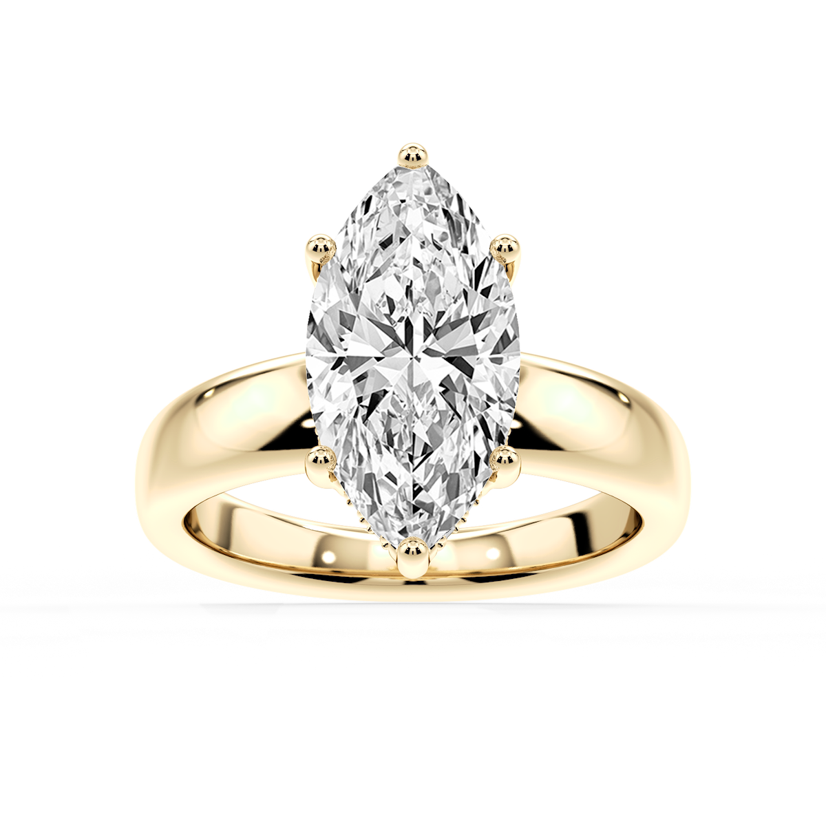 Gloria Marquise Lab Grown Diamond Hidden Halo Engagement Ring