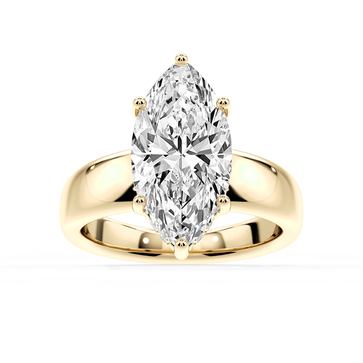 Gloria Marquise Lab Grown Diamond Hidden Halo Engagement Ring