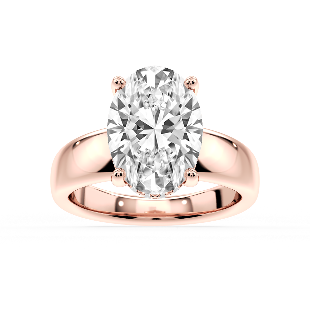 Gloria Oval Lab Grown Diamond Hidden Halo Engagement Ring