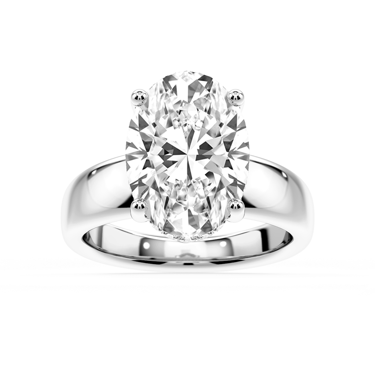 Gloria Oval Lab Grown Diamond Hidden Halo Engagement Ring