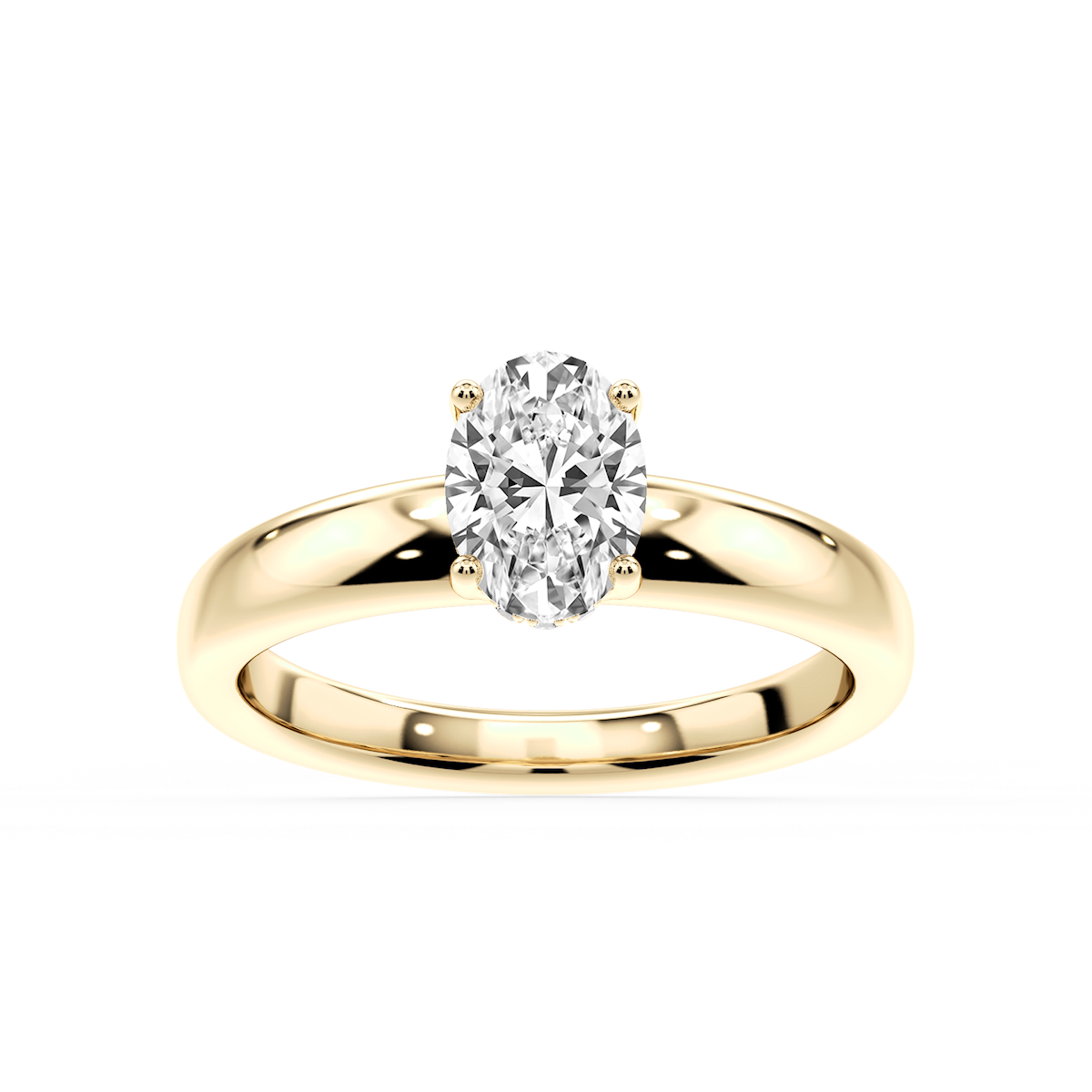 Gloria Oval Lab Grown Diamond Hidden Halo Engagement Ring
