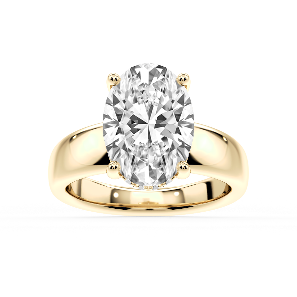 Gloria Oval Lab Grown Diamond Hidden Halo Engagement Ring