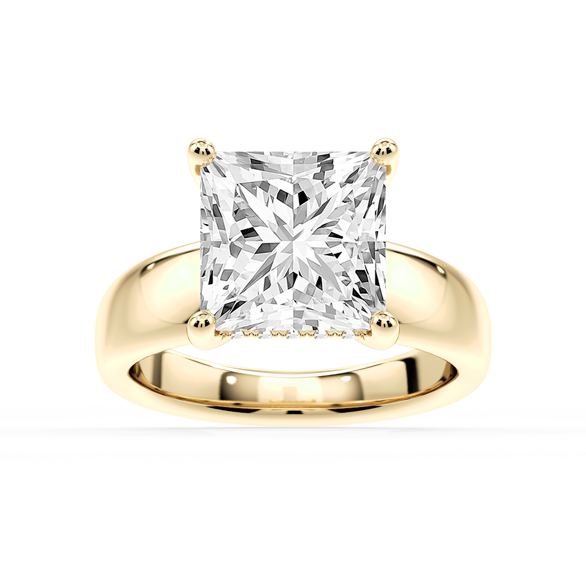Gloria Princess Lab Grown Diamond Hidden Halo Engagement Ring