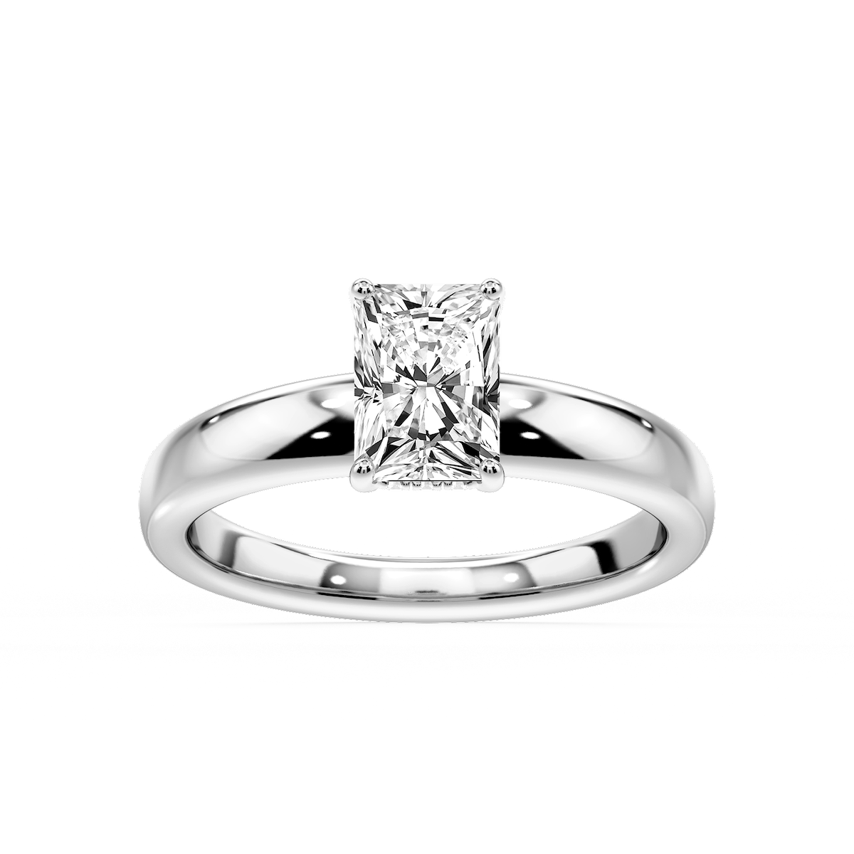 Gloria Radiant Lab Grown Diamond Hidden Halo Engagement Ring