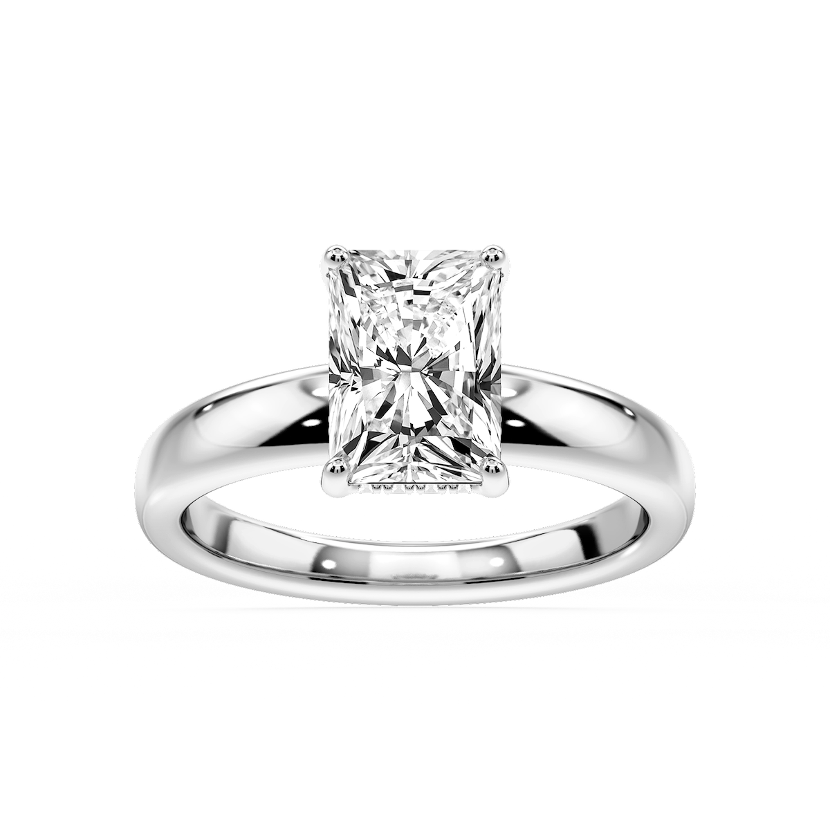 Gloria Radiant Lab Grown Diamond Hidden Halo Engagement Ring