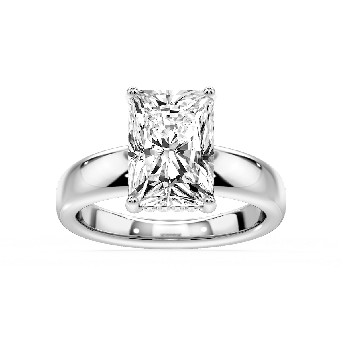 Gloria Radiant Lab Grown Diamond Hidden Halo Engagement Ring