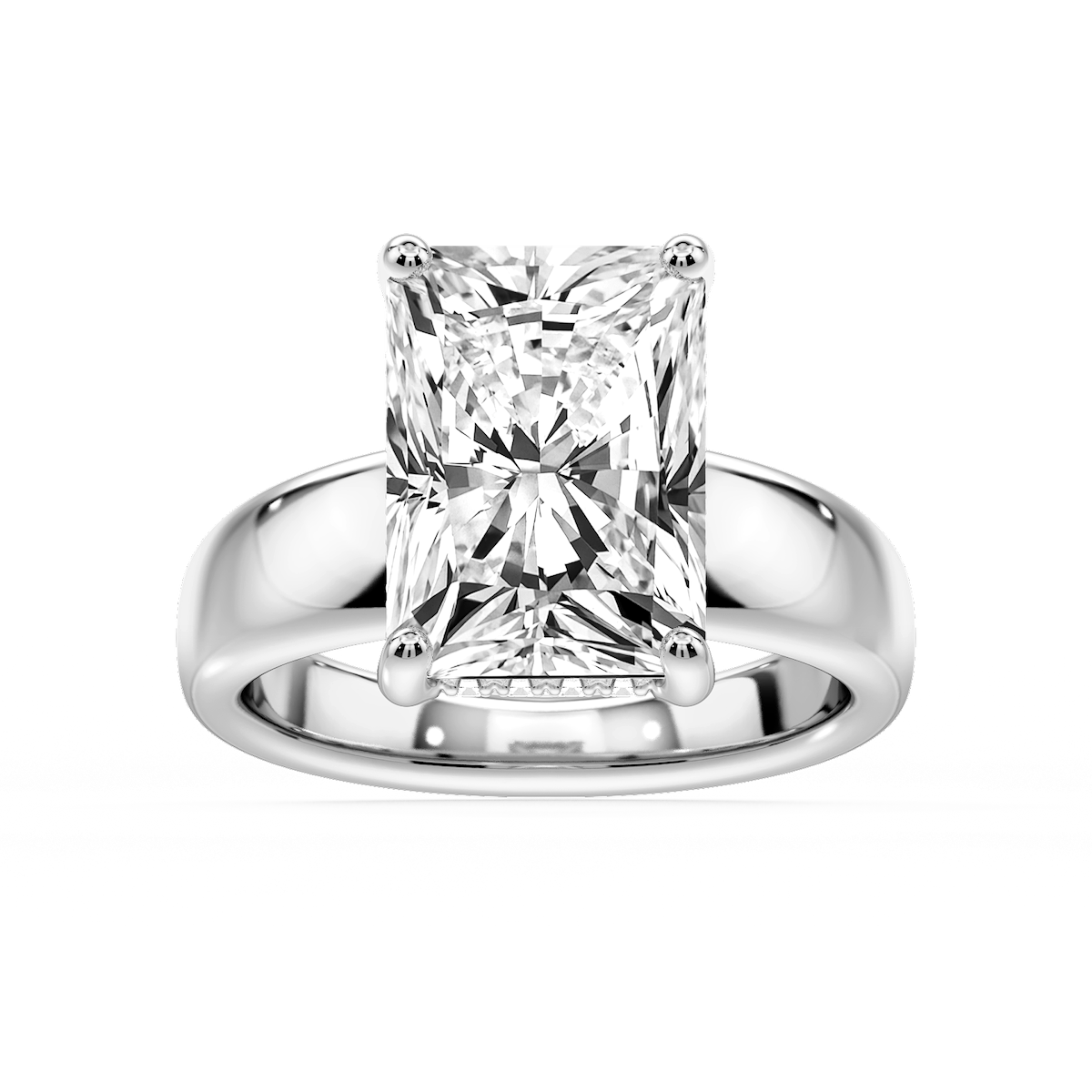 Gloria Radiant Lab Grown Diamond Hidden Halo Engagement Ring