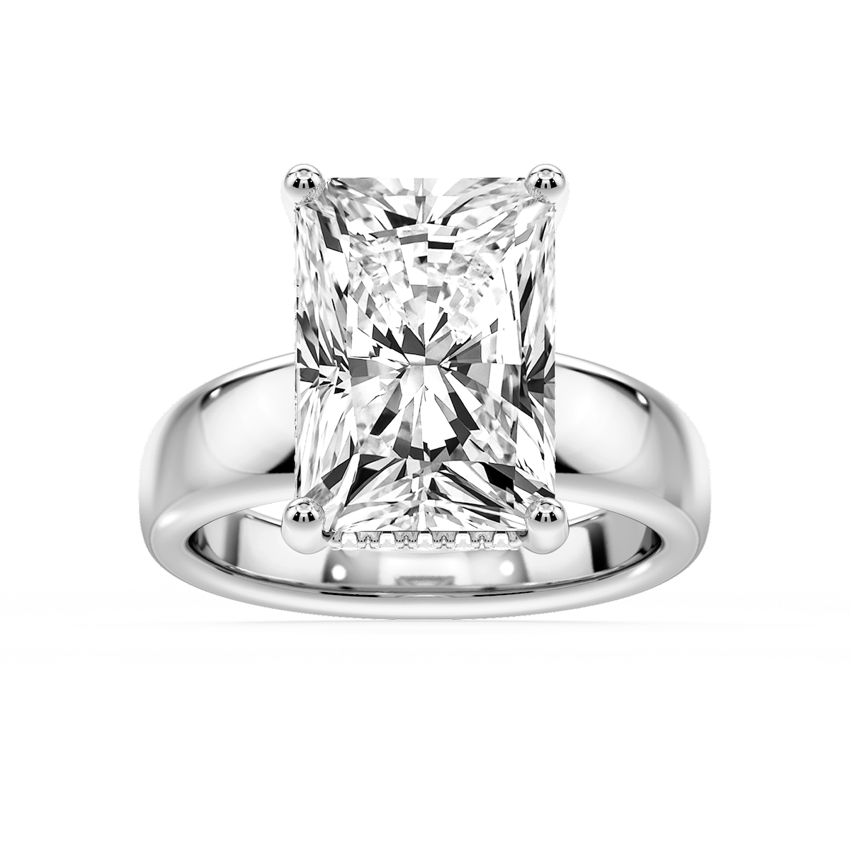 Gloria Radiant Lab Grown Diamond Hidden Halo Engagement Ring