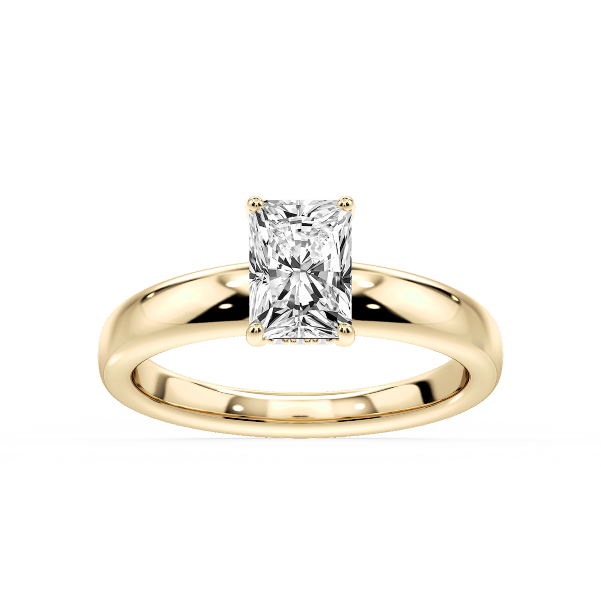 Gloria Radiant Lab Grown Diamond Hidden Halo Engagement Ring