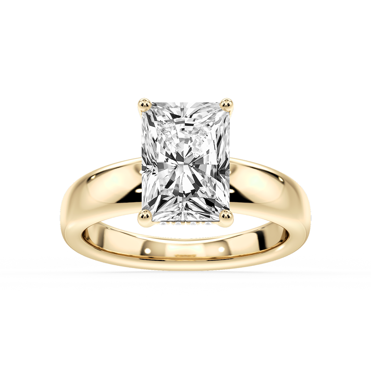 Gloria Radiant Lab Grown Diamond Hidden Halo Engagement Ring