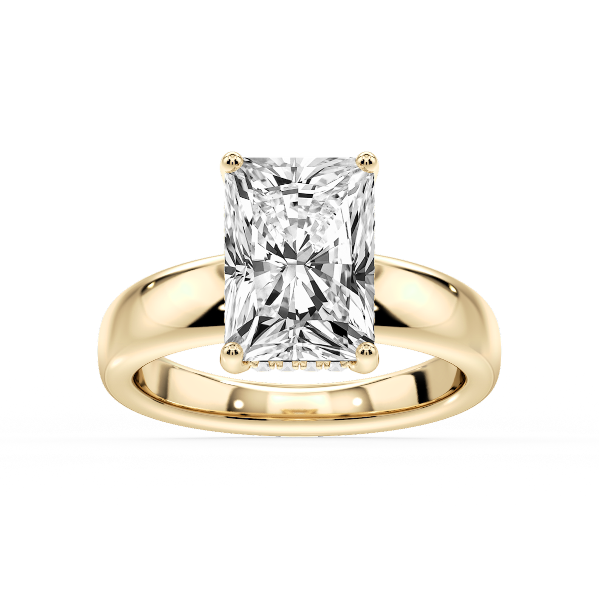 Gloria Radiant Lab Grown Diamond Hidden Halo Engagement Ring