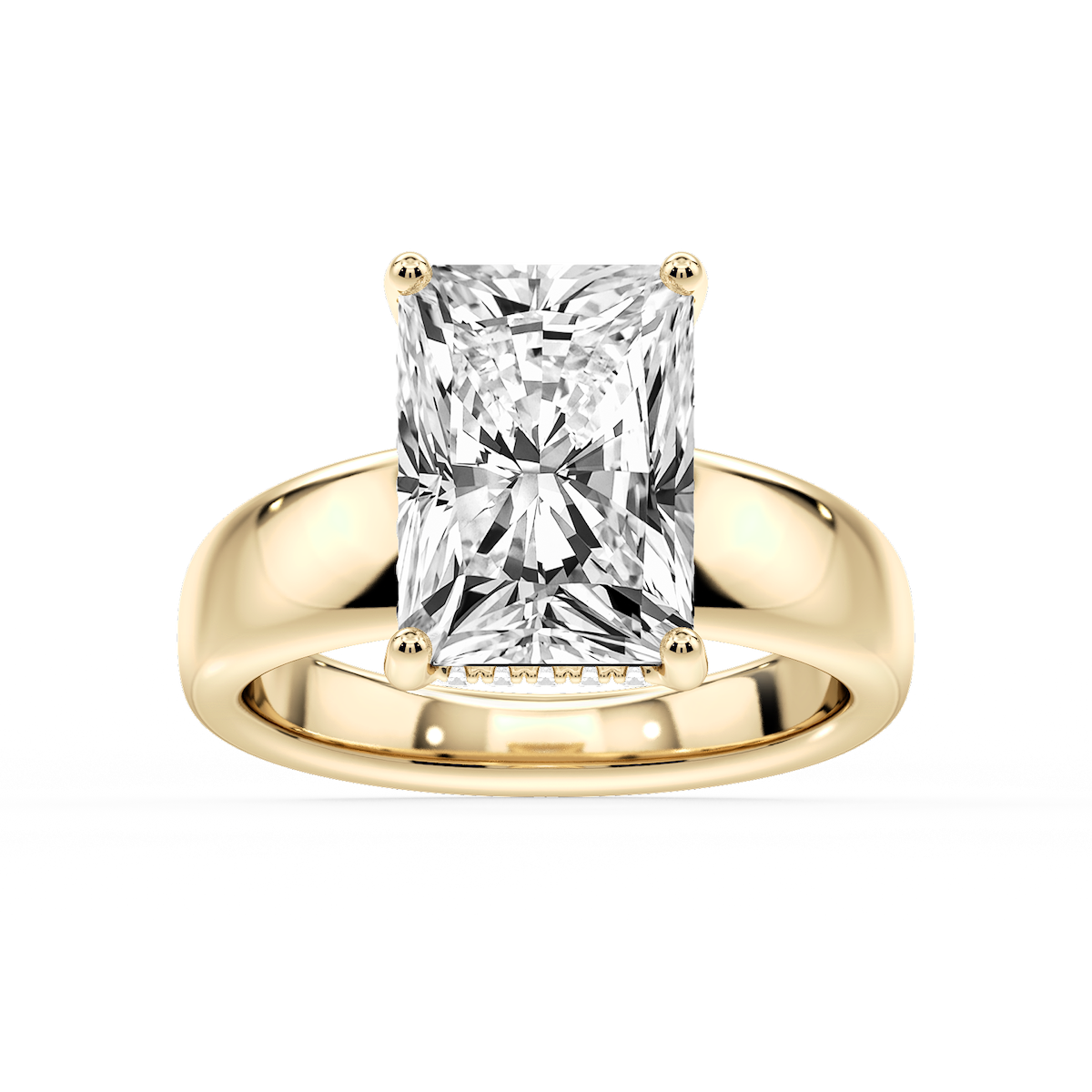 Gloria Radiant Lab Grown Diamond Hidden Halo Engagement Ring