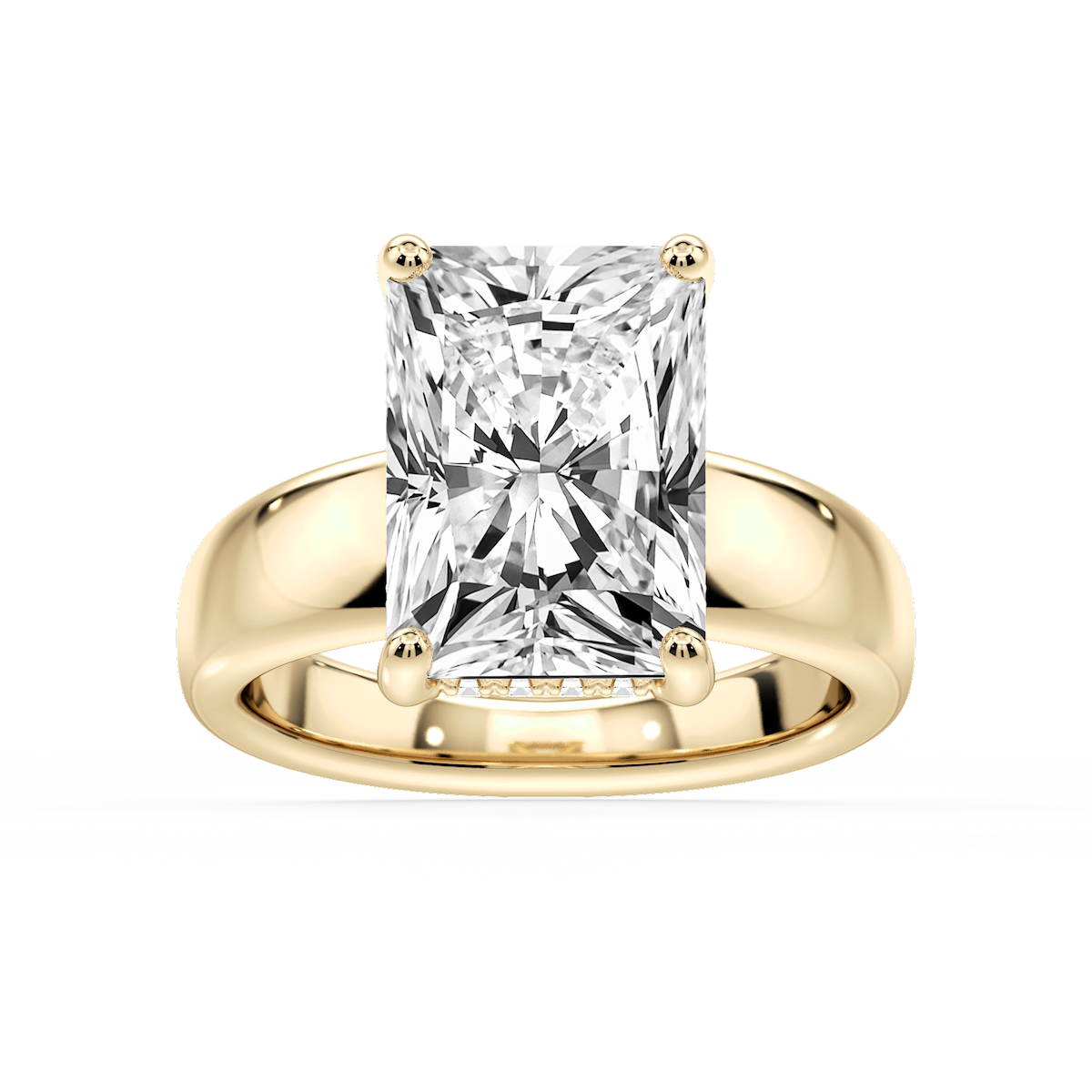 Gloria Radiant Lab Grown Diamond Hidden Halo Engagement Ring