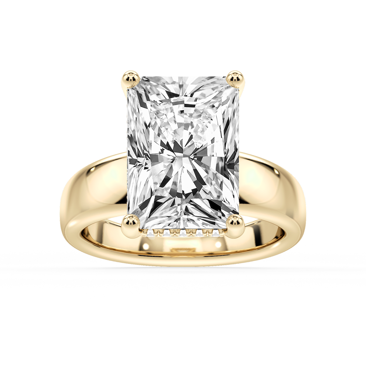 Gloria Radiant Lab Grown Diamond Hidden Halo Engagement Ring