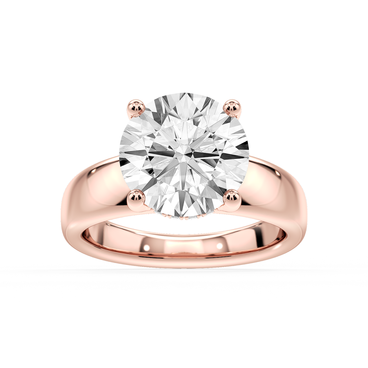 Gloria Round Lab Grown Diamond Hidden Halo Engagement Ring