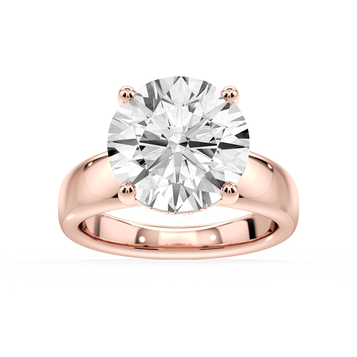 Gloria Round Lab Grown Diamond Hidden Halo Engagement Ring