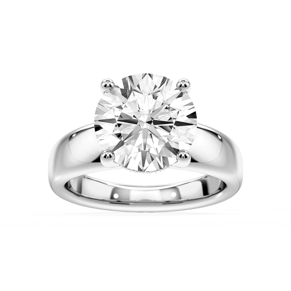 Gloria Round Lab Grown Diamond Hidden Halo Engagement Ring