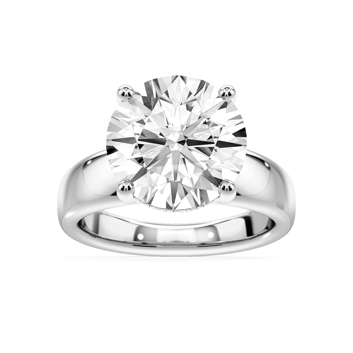 Gloria Round Lab Grown Diamond Hidden Halo Engagement Ring