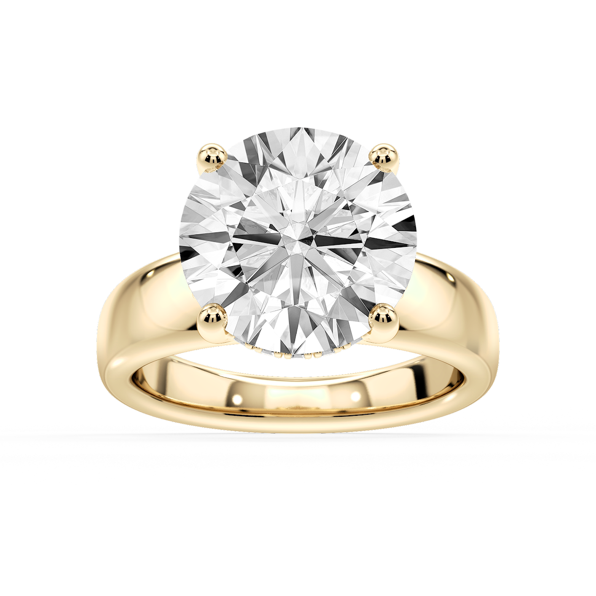 Gloria Round Lab Grown Diamond Hidden Halo Engagement Ring