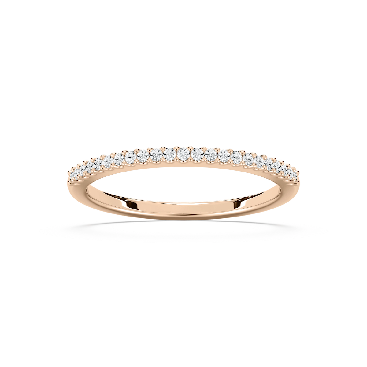 Hailey 1/8 ctw Round Lab Grown Diamond Shared Prong Stackable Band