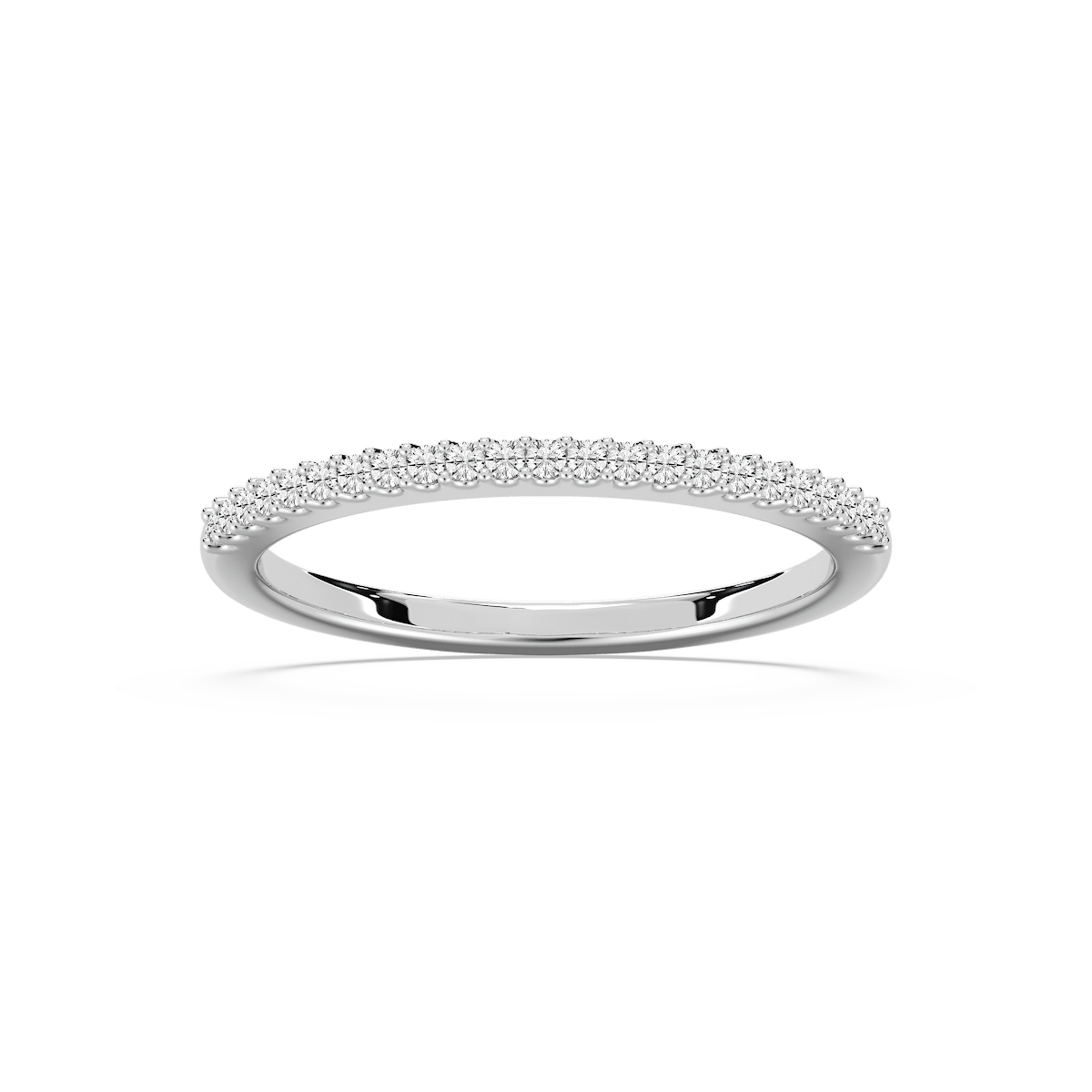 Hailey 1/8 ctw Round Lab Grown Diamond Shared Prong Stackable Band