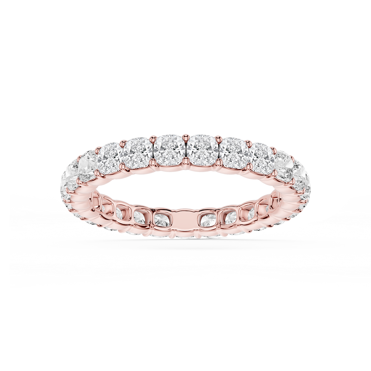 Harlow Cushion Lab Grown Diamond Shared Prong Eternity Band