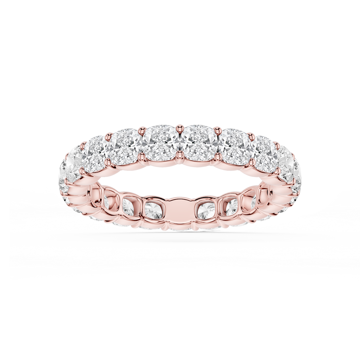 Harlow Cushion Lab Grown Diamond Shared Prong Eternity Band