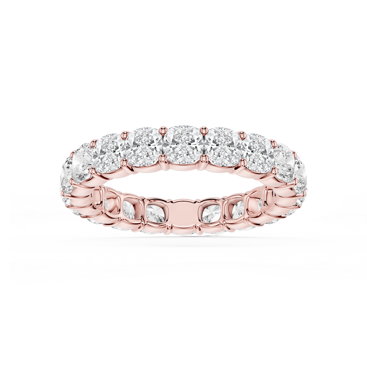 Harlow Cushion Lab Grown Diamond Shared Prong Eternity Band