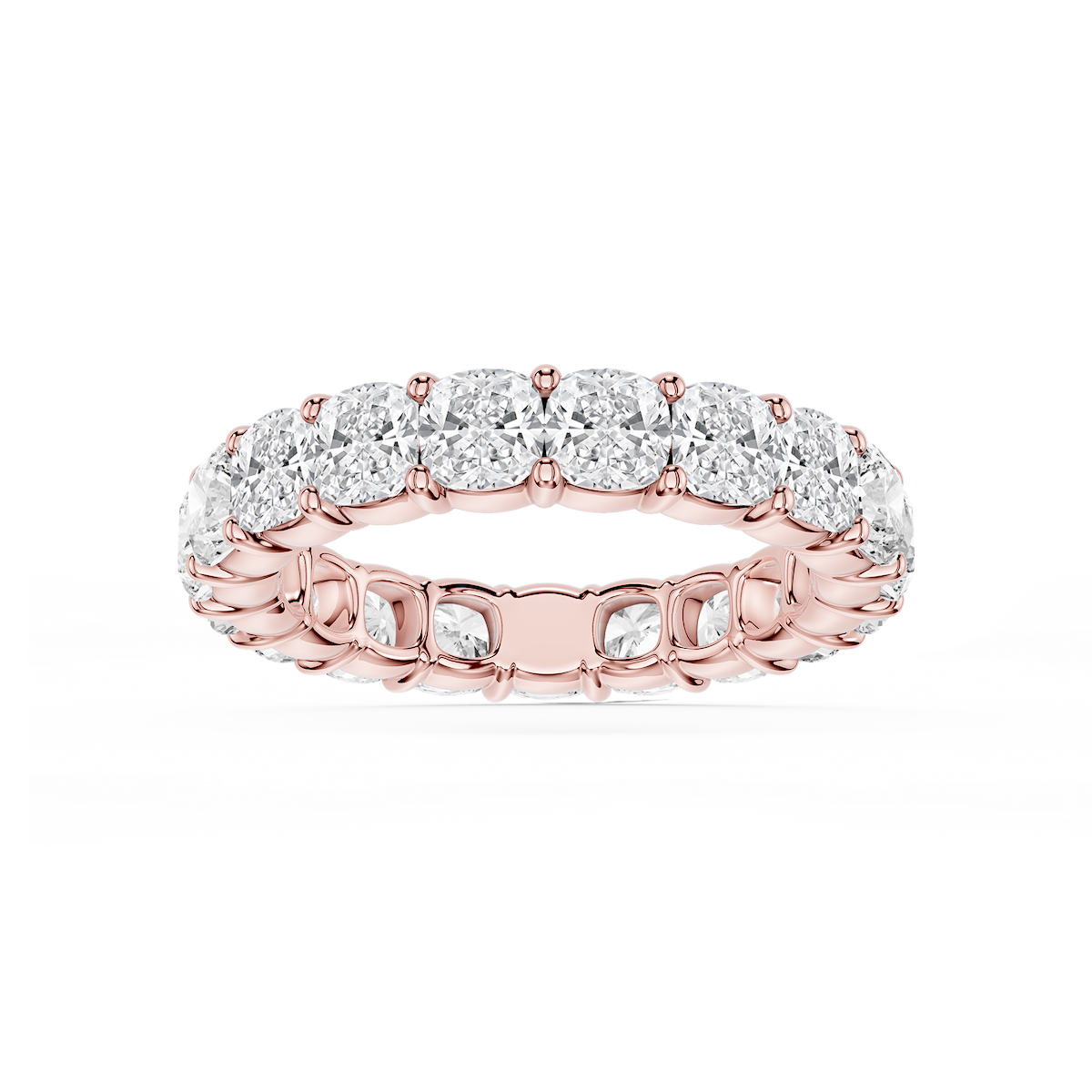 Harlow Cushion Lab Grown Diamond Shared Prong Eternity Band