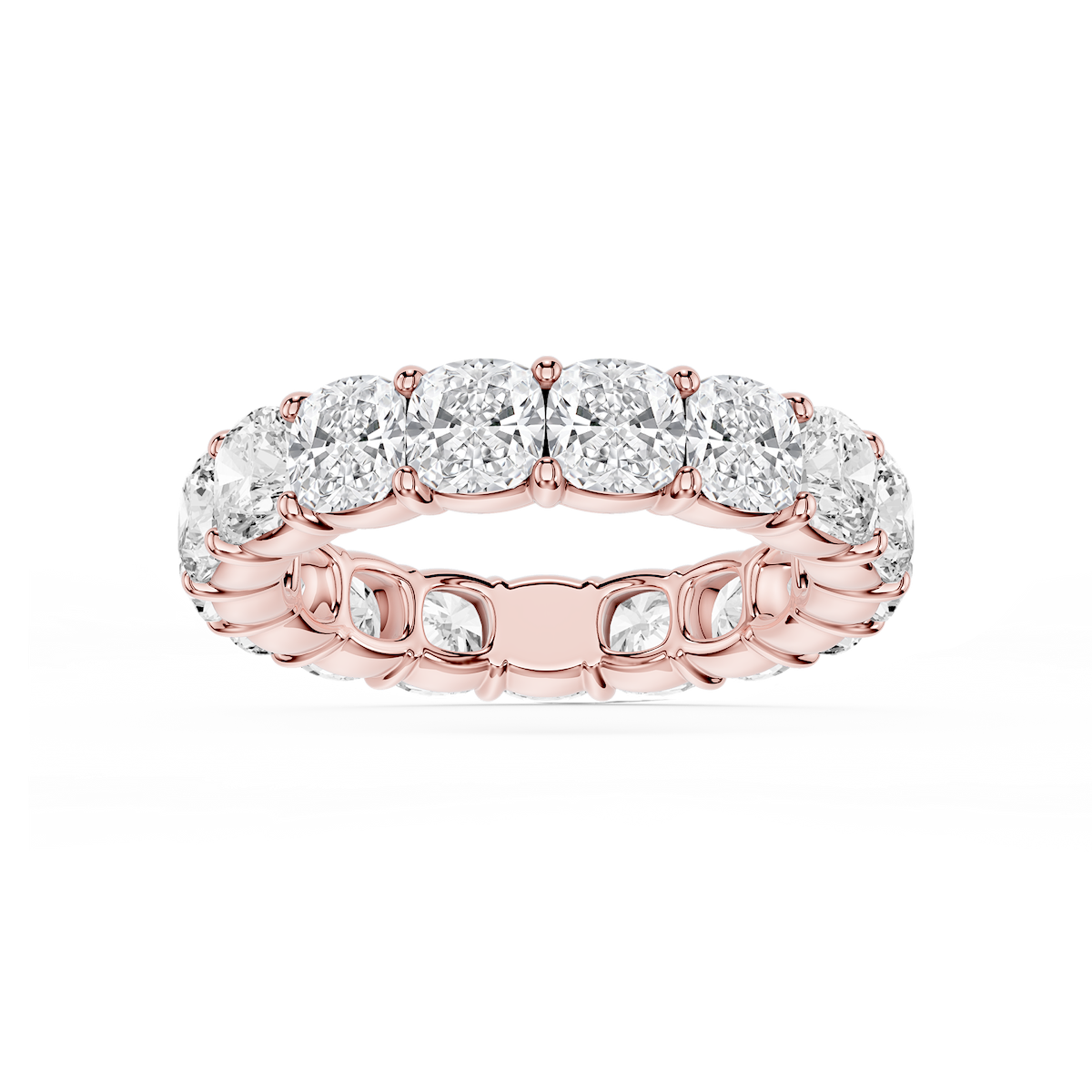 Harlow Cushion Lab Grown Diamond Shared Prong Eternity Band