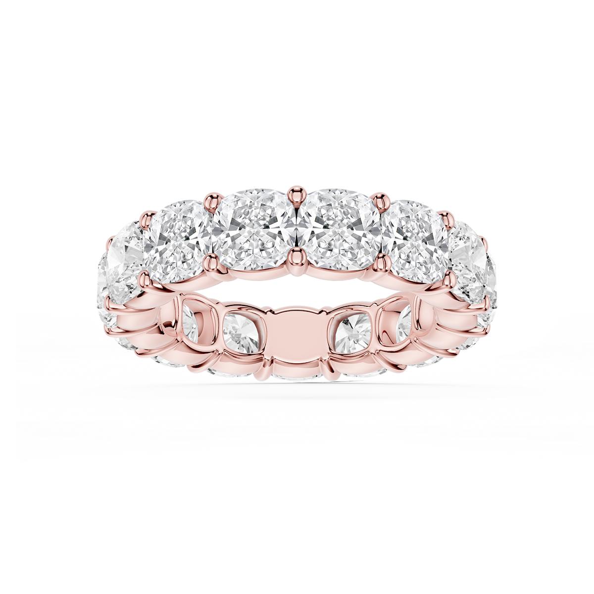 Harlow Cushion Lab Grown Diamond Shared Prong Eternity Band