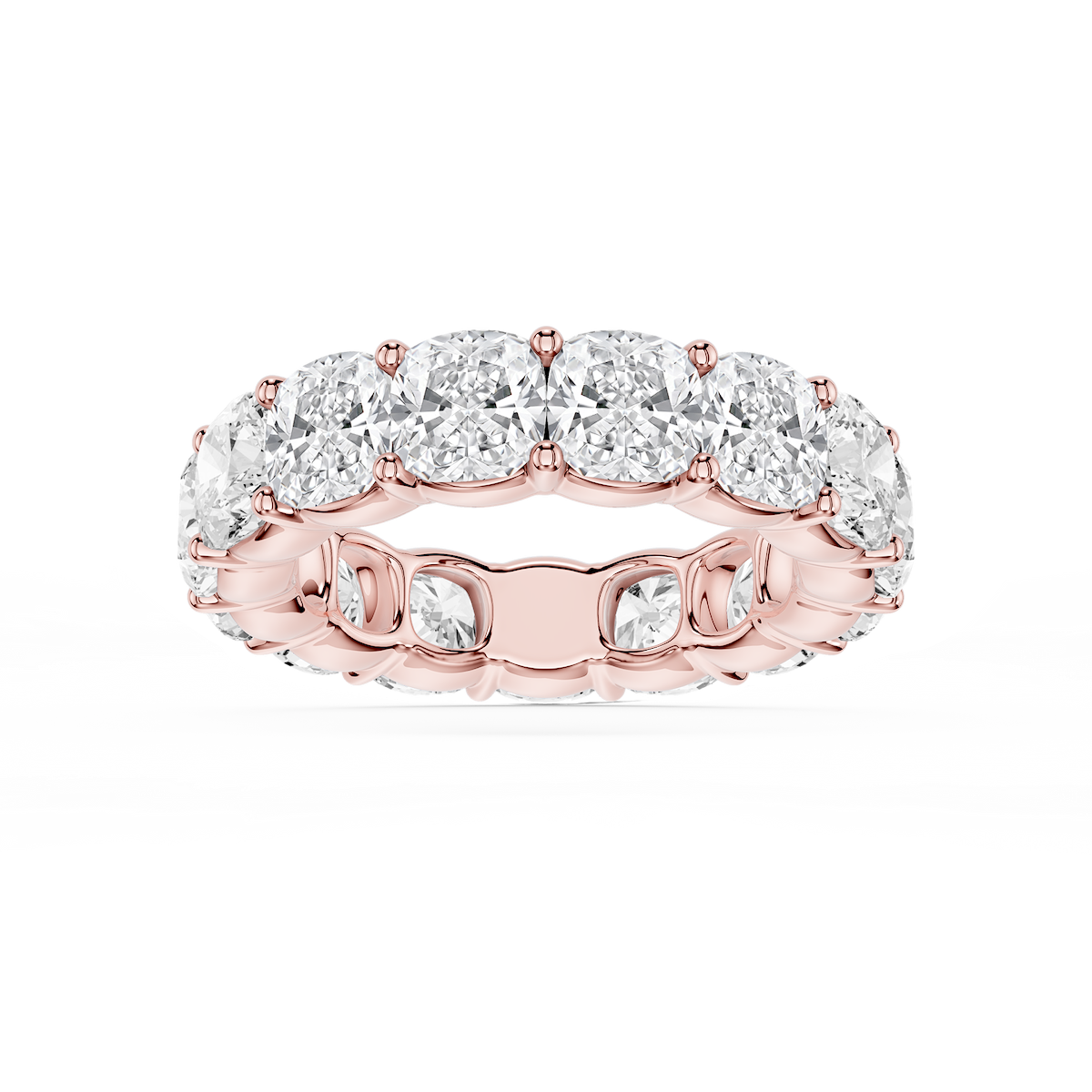 Harlow Cushion Lab Grown Diamond Shared Prong Eternity Band