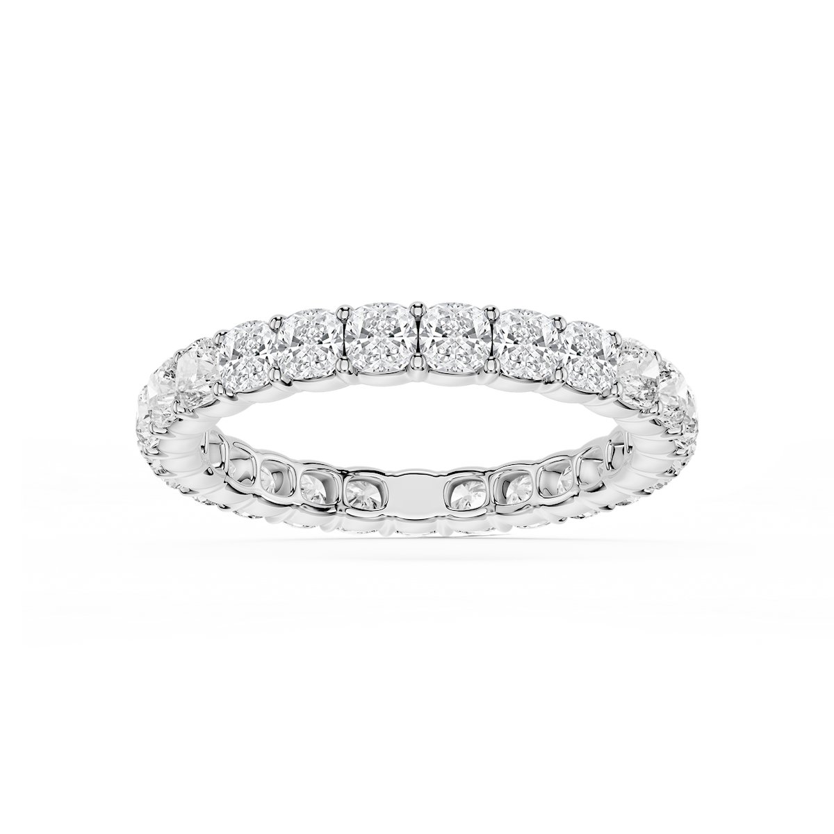 Harlow Cushion Lab Grown Diamond Shared Prong Eternity Band
