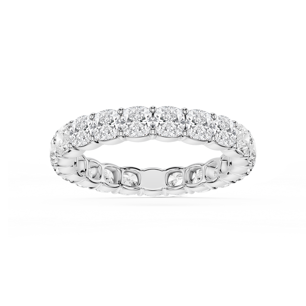 Harlow Cushion Lab Grown Diamond Shared Prong Eternity Band