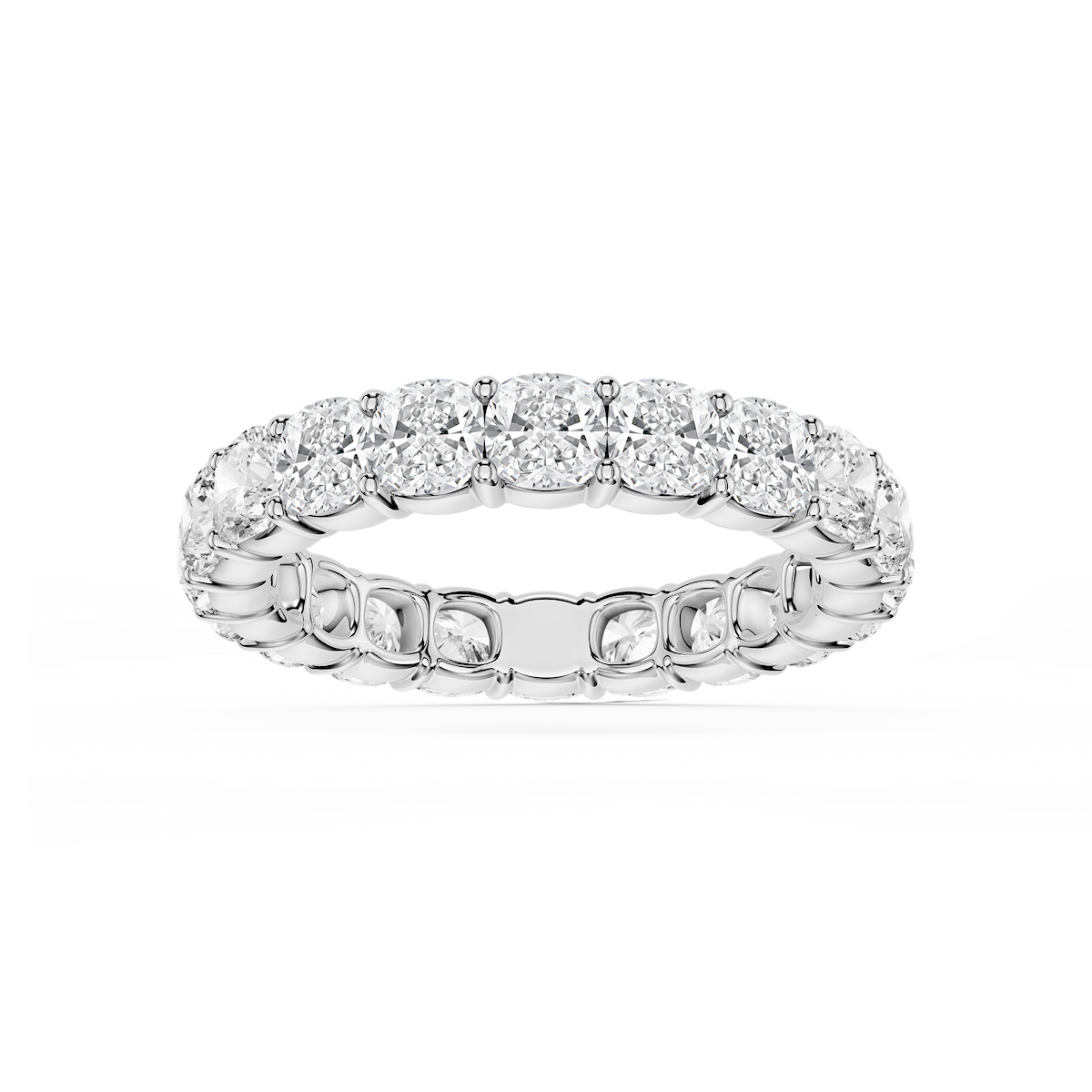 Harlow Cushion Lab Grown Diamond Shared Prong Eternity Band