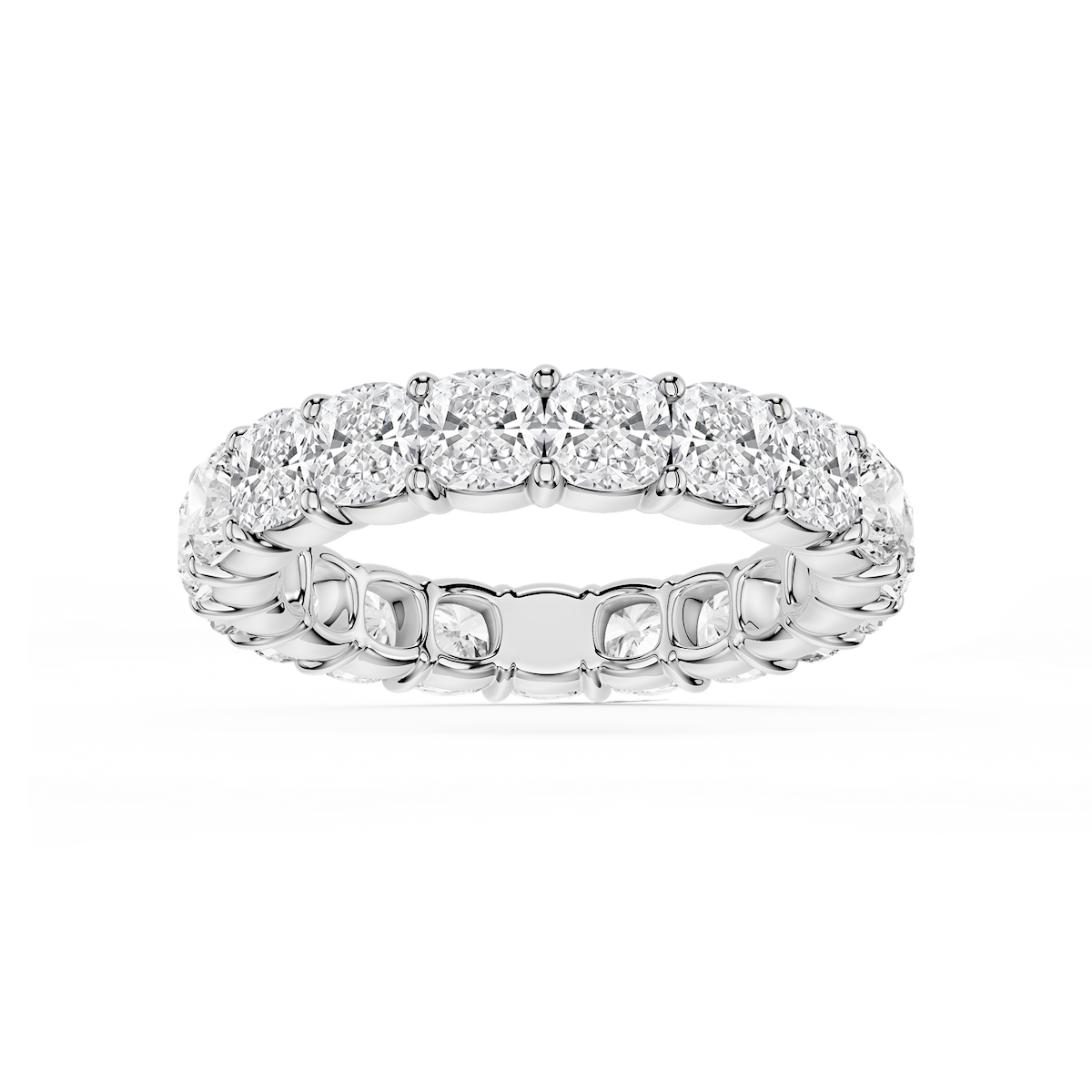 Harlow Cushion Lab Grown Diamond Shared Prong Eternity Band