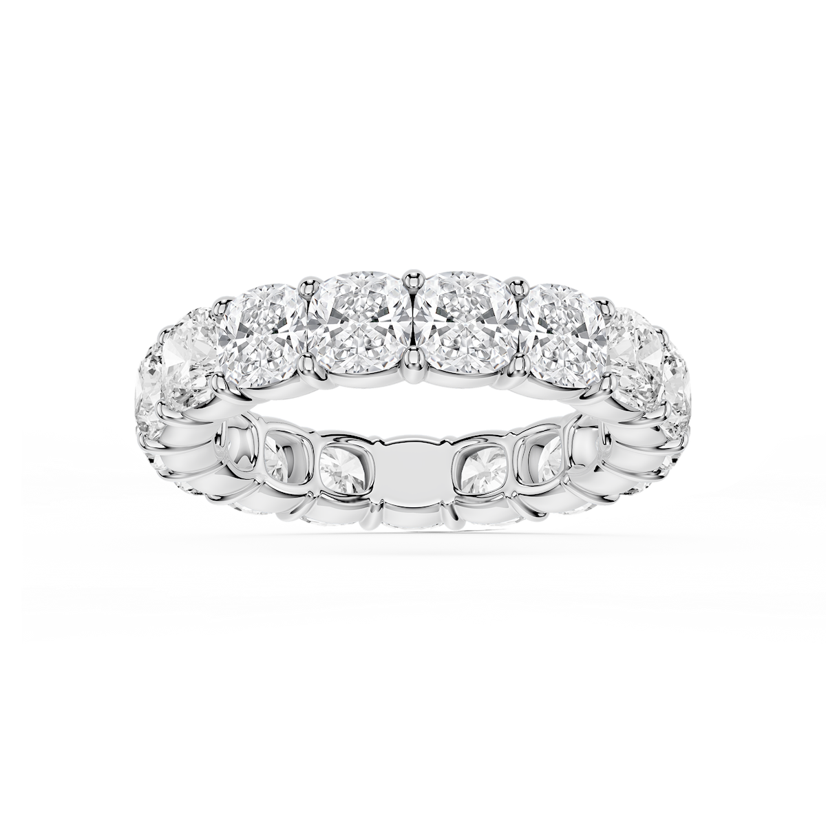 Harlow Cushion Lab Grown Diamond Shared Prong Eternity Band